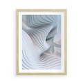 Plakat w ramie 50x70 - Abstrakcyjne Przestrzenie - geometria, 3D - rama drewno