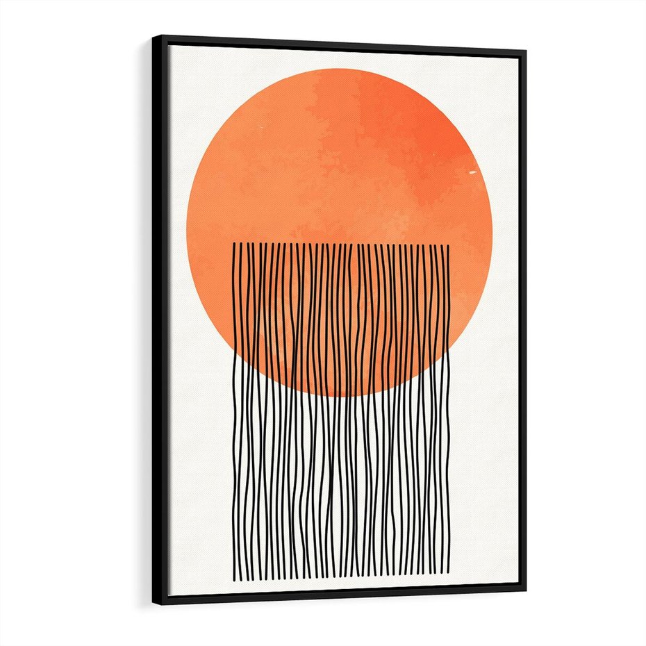 Obraz w ramie 50x70 - Echa Wyobraźni - koło, boho styl - rama czarna