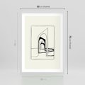 Plakat w ramie 50x70 - Poezja światła i cienia - nowoczesna sztuka, minimalistyczny styl - rama biała