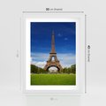 Plakat w ramie 30x40 - Eiffla: symbole Paryża - Eiffla, Paryż - rama biała