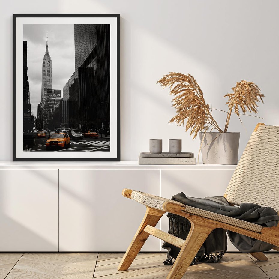 Plakat bez ramy 50x70 - Nowy York, taksówka w ruchu - Nowy York, taksówka