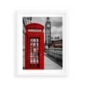 Plakat w ramie 40x50 - Budka w Londynie - Londyn, budka - rama biała