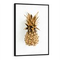 Obraz w ramie 50x70 - Ekskluzywny Akcent - złoty, ananas - rama czarna