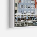 Obraz w ramie 50x50 - Miejska Dynamika - Dania, Kopehaga - rama biała