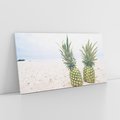 Obraz na płótnie 100x50 - Ananasy Plażowy Raj - ananasy, plaża