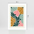 Plakat bez ramy 50x70 - Rozplątane Myśli - abstrakcyjna kompozycja, pastelowe kwiaty