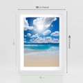 Plakat w ramie 30x40 - Wakacyjna plaża - plaża, wakacje - rama biała