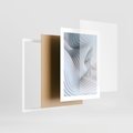 Plakat w ramie 30x40 - Abstrakcyjne Przestrzenie - geometria, 3D - rama biała
