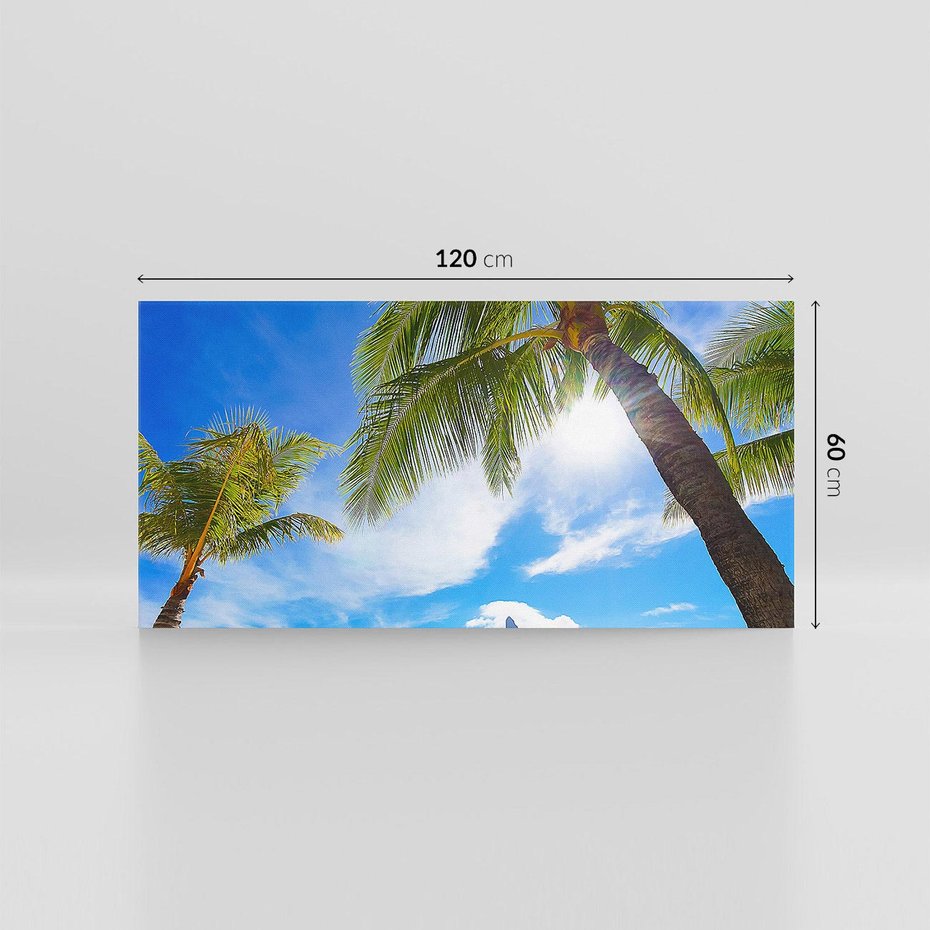 Obraz na płótnie 120x60 - Tropikalne palmy nad oceanem - palmy, ocean