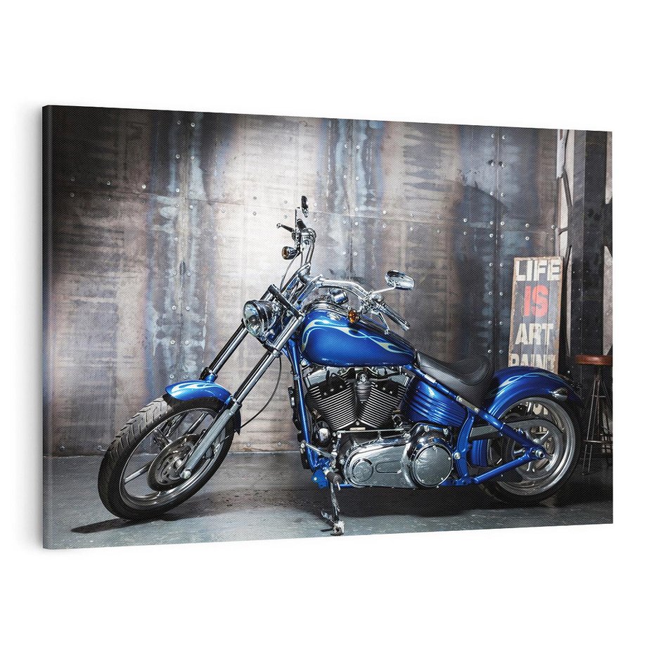 Obraz na płótnie 70x50 - Siła i wolność na dwóch kółkach - chopper, motocykl