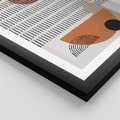 Plakat w ramie 40x50 - Symetria w Stylu Mid-Century - minimalistyczny obraz, mid-century styl - rama czarna