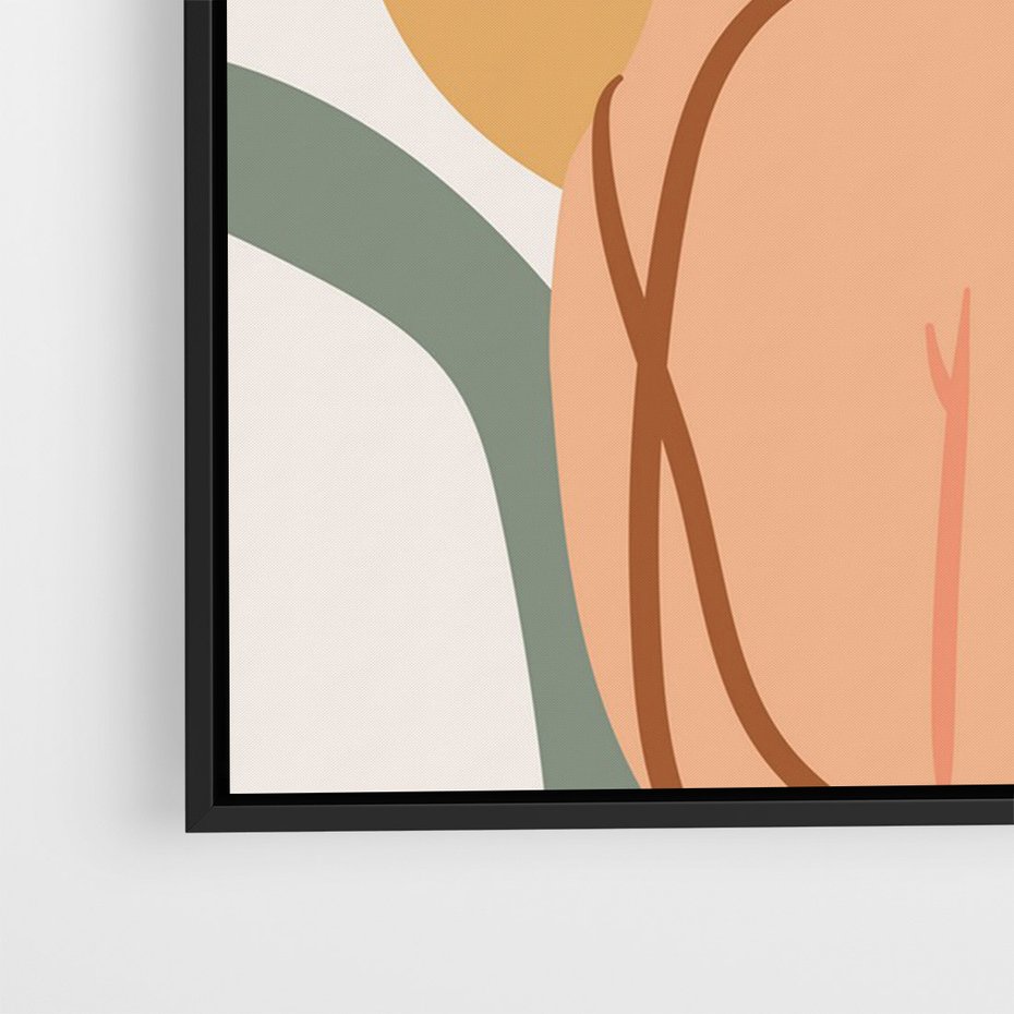 Obraz w ramie 50x70 - Kobieca Przenikliwość - nowoczesny plakat, styl retro - rama czarna