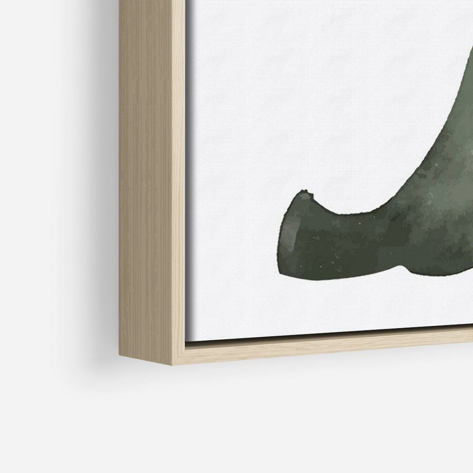 Obraz w ramie 80x120 - Rozkwitające Barwy Akwareli - minimalistyczny plakat, banan - rama drewno