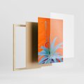 Zestaw obrazy w ramie 50x70 galeria - Liście, rośliny, energetyczne, neony - rama drewno