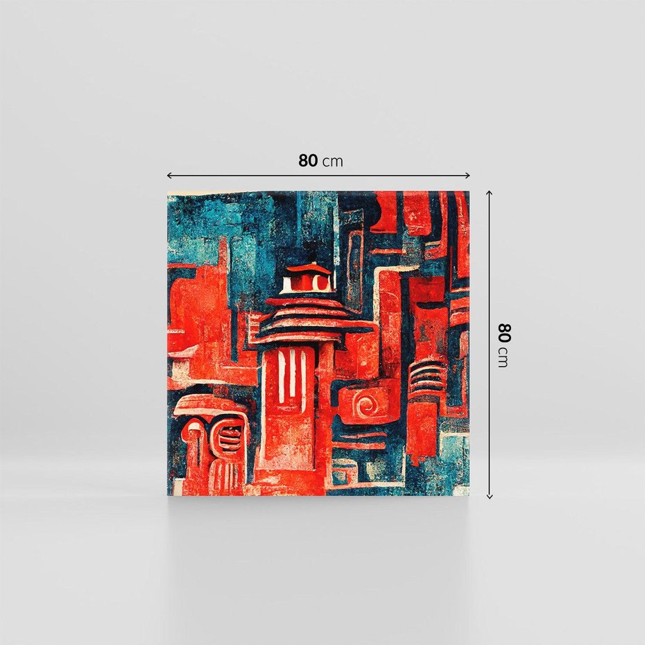 Obraz na płótnie 80x80 - Mistyka Wschodnich Światów - orientalna sztuka, nawiązanie do Japonii