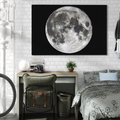 Obraz na płótnie 100x70 - Księżycowa Aura - zdjęcie, ogromny księżyc na czarnym tle