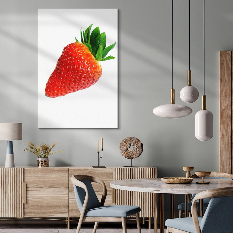 Obraz na płótnie 50x70 - Truskawka - Owocowa Rozkosz - truskawka, owoc