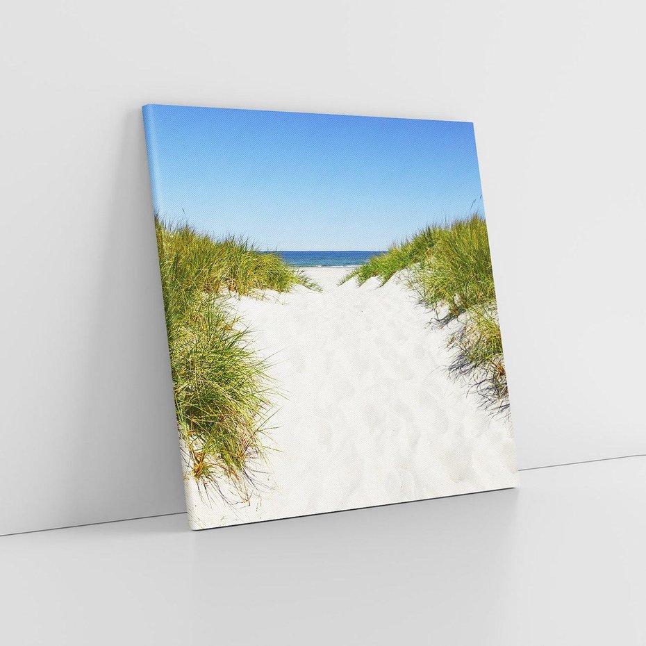 Obraz na płótnie 70x70 - Relaks nad Morskimi Wzgórzami - plaża, wydmy