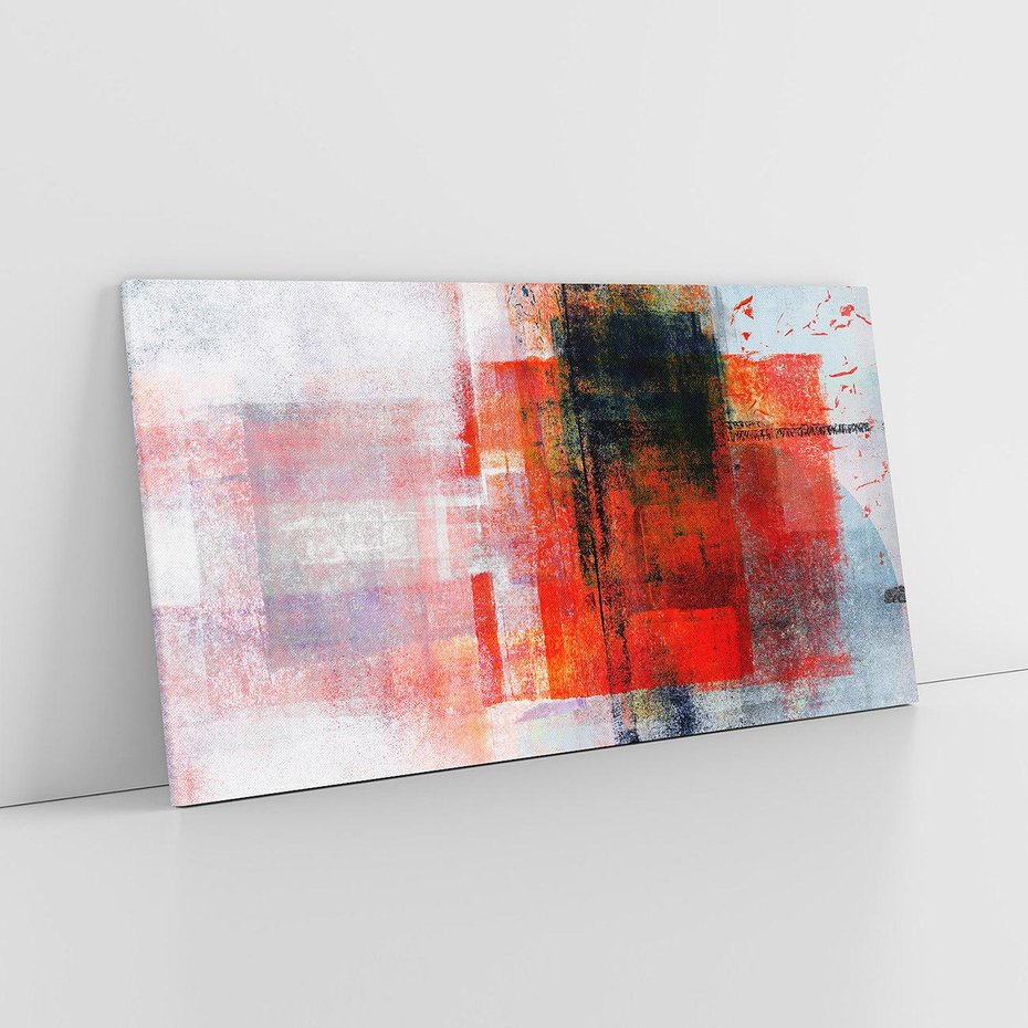 Obraz na płótnie 140x70 - Burza Emocji - wyrazista abstrakcyjna sztuka, dramatyzm