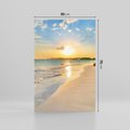 Obraz na płótnie 50x70 - Zachód słońca na plaży - plaża, zachód