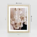 Plakat w ramie 40x50 - Suszona Delikatność - suszone kwiaty, rośliny - rama drewno