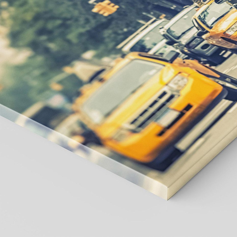 Obraz na płótnie 100x70 - Miasto Taksówek - taksówki, miasto