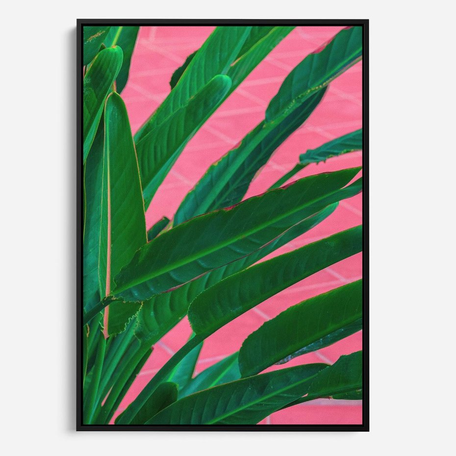 Obraz w ramie 70x100 - Odezwij się do przeszłości - liście, retro - rama czarna