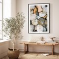 Plakat bez ramy 30x40 - Minimalizm Jesieni - dynie, białe