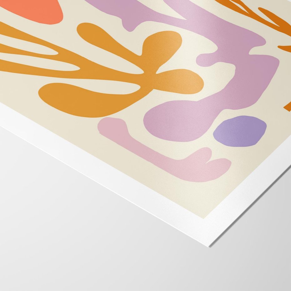 Plakat bez ramy 40x50 - Ekspresjonistyczne Impulsy - abstrakcyjny obraz, pastelowe kolory