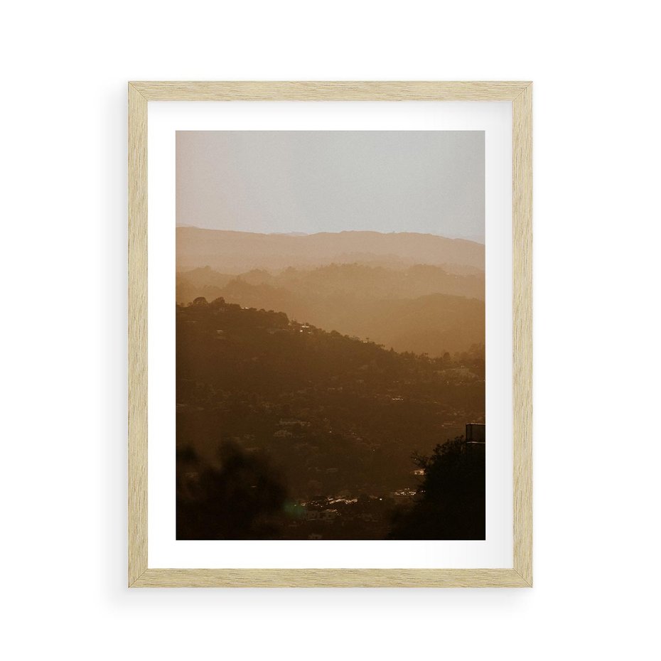 Plakat w ramie 40x50 - Odejście Słońca - pejzaż, zachód - rama drewno