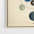 Obraz w ramie 50x70 - Bezgraniczny Taniec Światła - abstrakcyjna geometryczna kompozycja, koła linie - rama drewno