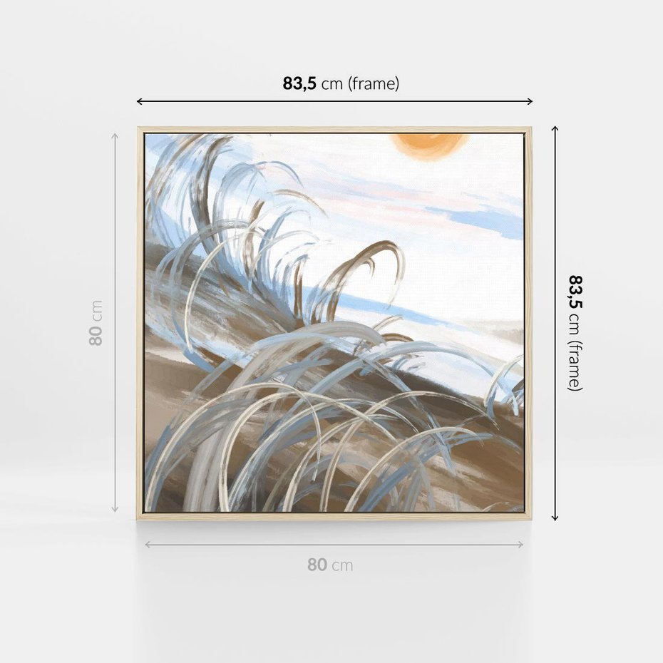 Obraz w ramie 80x80 - Zaklęty Wschód - akwarela, obraz - rama drewno