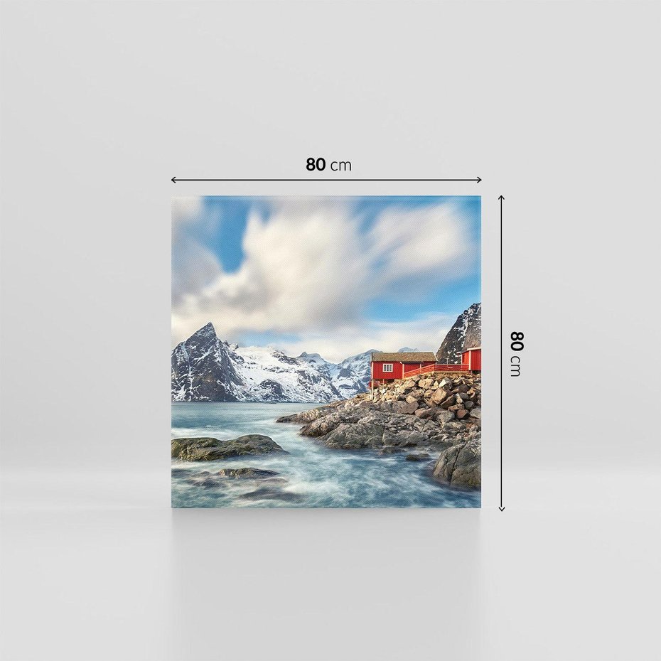 Obraz na płótnie 80x80 - Norweskie jezioro wśród gór - norwegia, jezioro