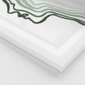 Plakat w ramie 40x50 - Zielony Profil - abstrakcja, zielony portret z profilu - rama biała