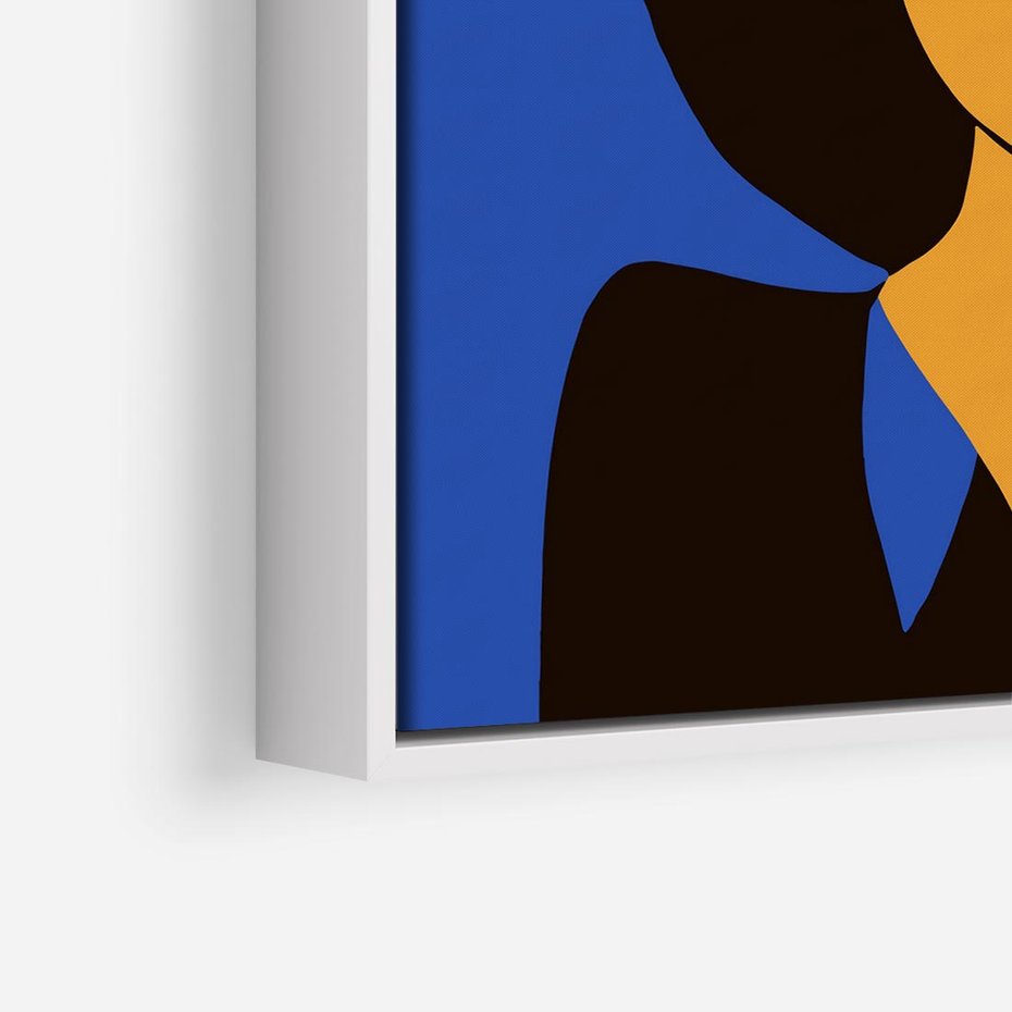 Obraz w ramie 50x50 - Modernistyczne Wibracje - sztuka nowoczesna, plakat - rama biała