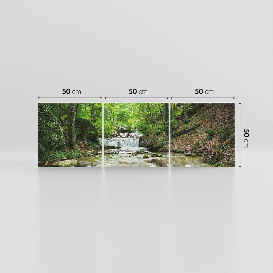 Obraz na płótnie 150x50 - Plączący się strumień - rzeka, strumień