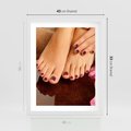 Plakat w ramie 40x50 - Manicure i Pedicure - manicure, pedicure - rama biała