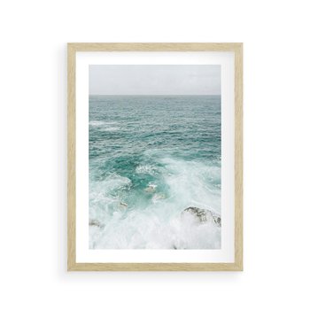 Plakat w ramie 40x50 - Wzburzony Żywioł - morze, ocean - rama drewno