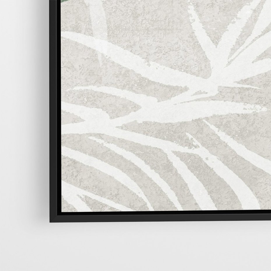 Obraz w ramie 50x70 - Zielony Raj - monstera, palmy - rama czarna