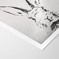 Plakat bez ramy 21x30 - Szkicowany królik w grafice - szkic, królik