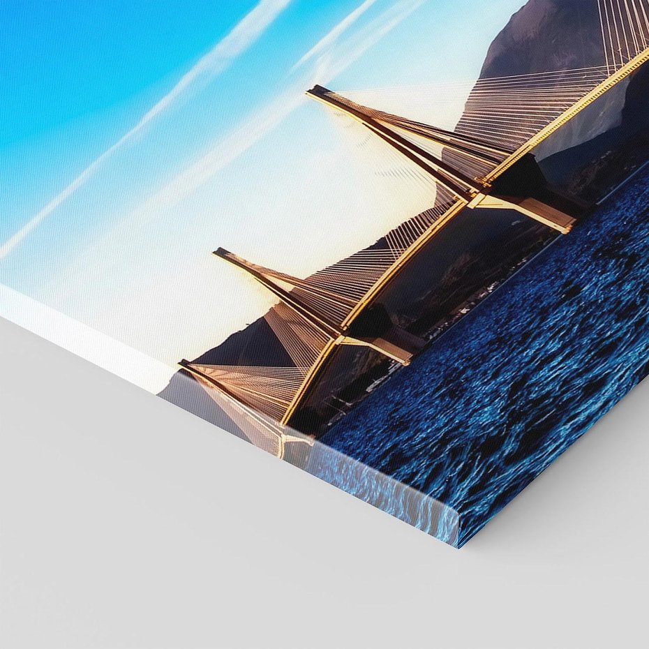 Obraz na płótnie 50x50 - Most nad rzeką - Architektura - most, rzeka