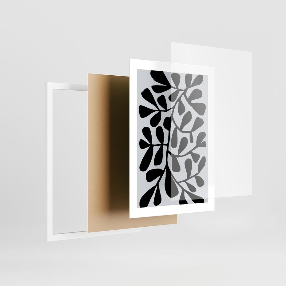 Plakat w ramie 30x40 - Echa Wyobraźni - matisse, sztuka nowoczesna - rama biała