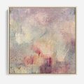 Obraz w ramie 80x80 - Miękka Melodia Pasteli - olejne płótno, pastelowe kolory - rama drewno