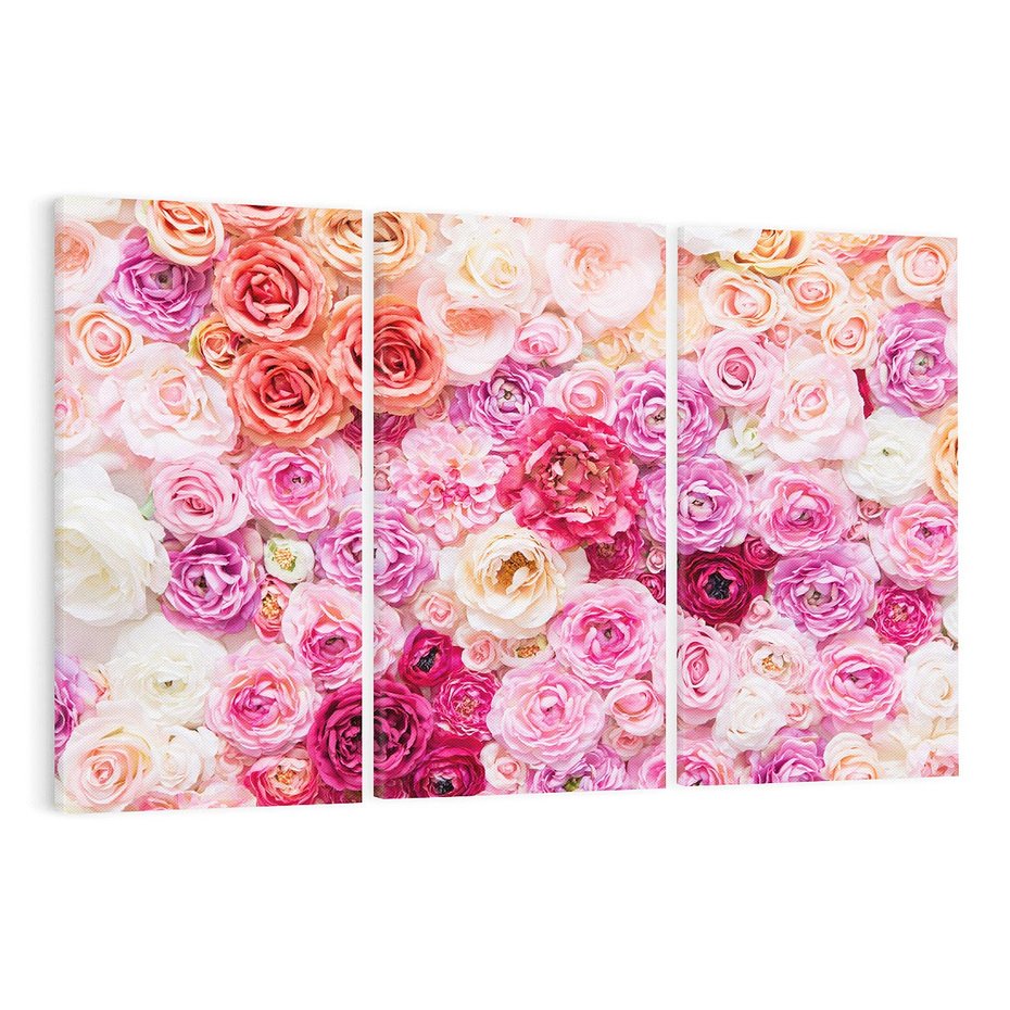 Obraz na płótnie 120x80 - Róże w pełnym rozkwicie - róże, kwiaty