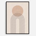 Obraz w ramie 50x70 - Konturem Zdefiniowane - boho plakat, minimalizm - rama czarna