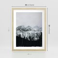 Plakat w ramie 40x50 - Zimowe Uroki Gór - góry ośnieżone, krajobraz górski - rama drewno