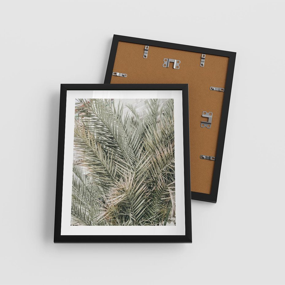 Plakat w ramie 40x50 - Egzotyczny Świat Palm - palmy, liście palmy - rama czarna