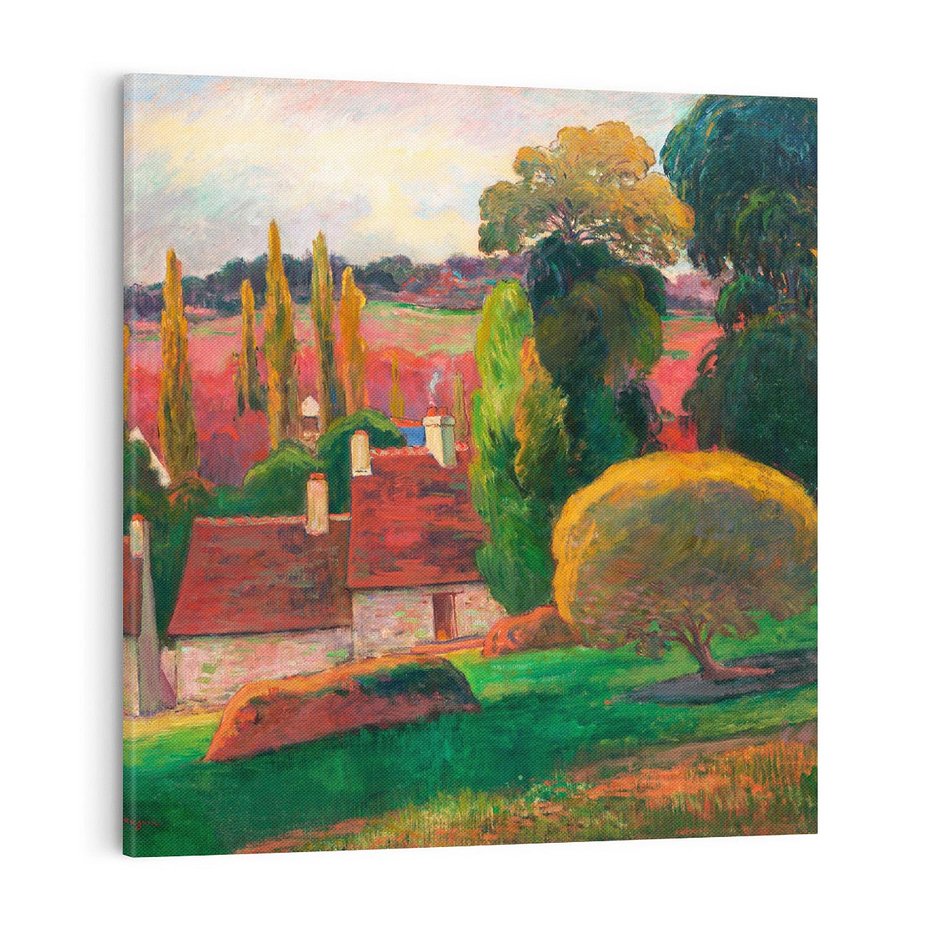 Obraz na płótnie 40x40 - Farma w Bretanii - Reprodukcja - reprodukcja, obraz na płótnie