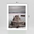Plakat bez ramy 40x50 - Spokój nad Jeziorem - pomost, jezioro