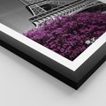 Plakat w ramie 40x50 - Urok Eiffla w Paryżu - Eiffla, Paryż - rama czarna